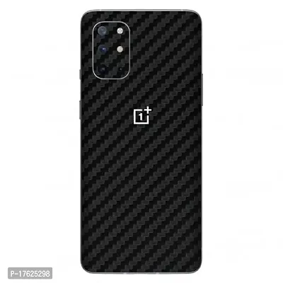 Shopymart Vinyl Skin Sticker Not Cover Compatible with OnePlus 8T [Back, Camera and Sides] (Black Carbon Fibre)-thumb0