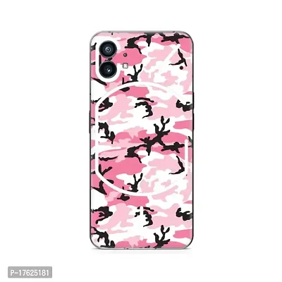 Shopymart Pink Camo Series Mobile Skin Compatible with Nothing Phone (1), Vinyl Sticker Decal not Cover [Back, Camera and Side]-thumb0