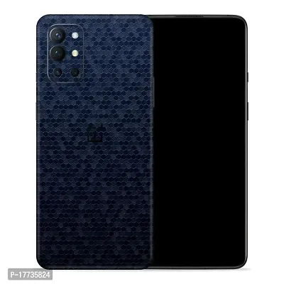 Shopymart Mobile Skin for OnePlus 9R, Blue Honeycomb Vinyl Sticker [Back, Camera and Sides]