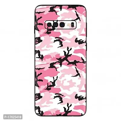 Shopymart Pink Camo Series Mobile Skin Compatible with Samsung Galaxy S10 Plus, Vinyl Sticker not Cover [Back, Camera and Side]-thumb0