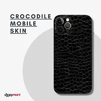 Shopymart Vinyl Mobile Skin Sticker Compatible with iPhone 13 Pro (Black Crocodile)-thumb1