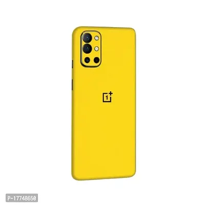 Shopymart Plain Color Series Skin, Vinyl Sticker (Not Cover) Compatible with OnePlus 9R, Yellow [Back, Camera and Sides]-thumb0