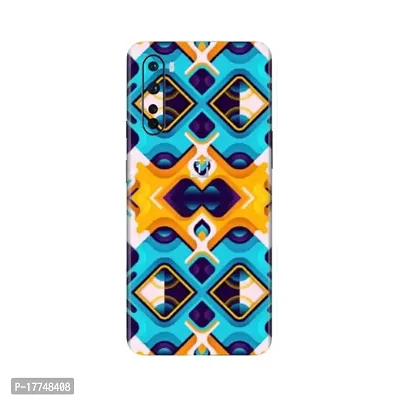 Shopymart Printed Phone Skin, Vinyl Mobile Sticker Compatible with OnePlus Nord, Abstract Pattern [Back, Camera and Sides] - Design 012