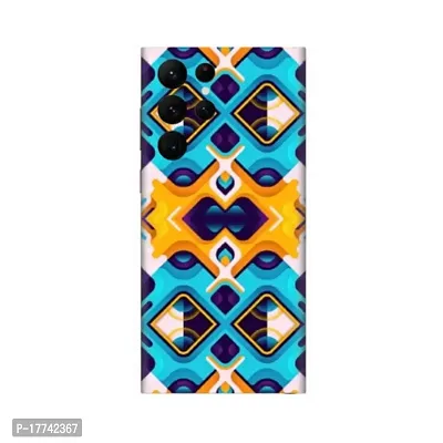 Shopymart Printed Phone Skin, Vinyl Mobile Sticker Compatible with Samsung Galaxy S22 Ultra, Abstract Pattern [Back, Camera and Sides] - Design 012