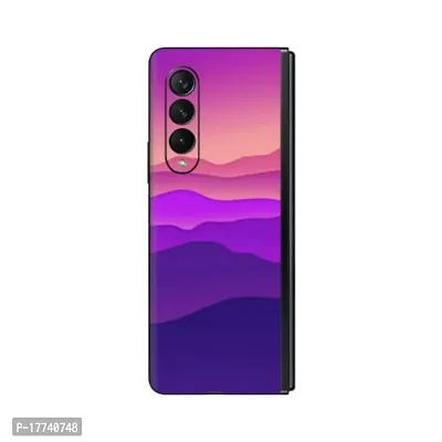 Shopymart Printed Mobile Skin, Vinyl Sticker Compatible with Samsung Galaxy Z Fold 3, Shades of Purple [Back, Camera and Sides] - Design 009