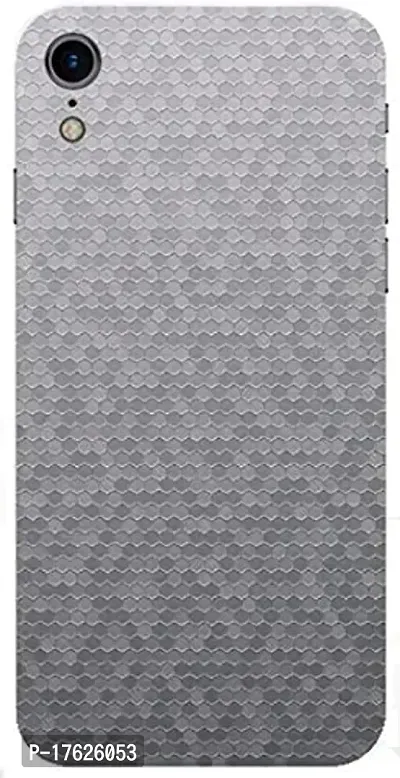 Shopymart Silver Honeycomb Mobile Skin, Vinyl Sticker not Cover for iPhone XR [Back, Camera and Side]