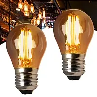 Trust Ware Blub 4-Watts G45 Base 75MM LONG Edison Style Antique LED Filament Light Bulb | Dimmable | For Home, Cafe, Office | Gold Yellow-3000K (Pack of 4)-thumb1