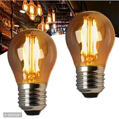 Trust Ware Blub 4-Watts G45 Base 75MM LONG Edison Style Antique LED Filament Light Bulb | Dimmable | For Home, Cafe, Office | Gold Yellow-3000K (Pack of 4)-thumb2