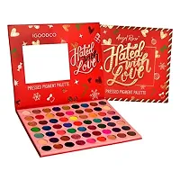 IGOODCO Angel-Rose Pressed Pigment 63 Colors Palette Eyeshadow ( Glitter,Shimmer,Matte) 69.5 g (RED)-thumb1