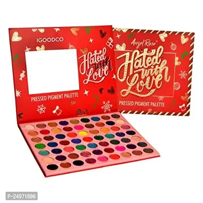 IGOODCO Angel-Rose Pressed Pigment 63 Colors Palette Eyeshadow ( Glitter,Shimmer,Matte) 69.5 g (RED)-thumb2