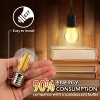 Trust Ware Blub 4-Watts G45 Base 75MM LONG Edison Style Antique LED Filament Light Bulb | Dimmable | For Home, Cafe, Office | Gold Yellow-3000K (Pack of 4)-thumb2