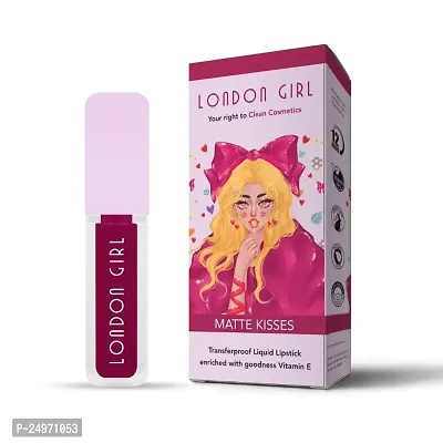 London Girl Liquid Lipstick for Women, Long Lasting Matte Lipstick, Transfer Proof and Waterproof, Lasts Up to 12 Hours (11 Kew - Rosy Plum)