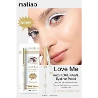 Maliao Love Me Waterproof Pure White Auto Kohl Kajal Pencil Eyeliner - Brighten Your Eyes Instantly with Long-lasting Wear, Waterproof Formula, Smooth Application, and Highly Pigmented.-thumb1