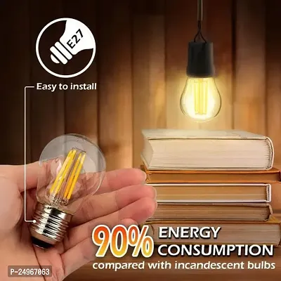 Trust Ware Blub 4-Watts G45 Base 75MM LONG Edison Style Antique LED Filament Light Bulb | Dimmable | For Home, Cafe, Office | Gold Yellow-3000K (Pack of 1)-thumb4