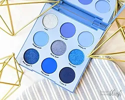 S.F.R Pressed Pigment 9 Multi color Palette 9 g (Blue Berry) Glitter, Shimmery  Matte Finish-thumb1