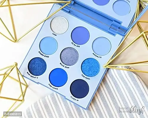 S.F.R Pressed Pigment 9 Multi color Palette 9 g (Blue Berry) Glitter, Shimmery  Matte Finish-thumb2