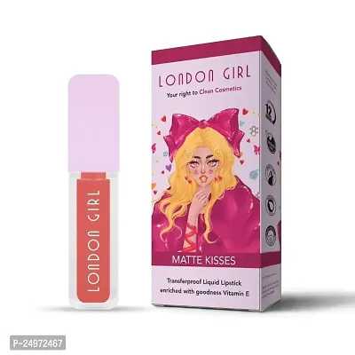 London Girl Liquid Lipstick for Women, Long Lasting Matte Lipstick, Transfer Proof and Waterproof, Lasts Up to 12 Hours (10 Tate - Peach Nude)