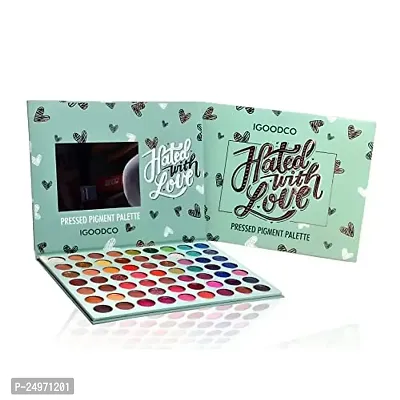 IGOODCO Angel-Rose Pressed Pigment 63 Colors Palette Eyeshadow ( Glitter,Shimmer,Matte) 69.5 g (Blue)