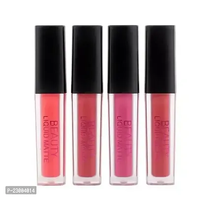 Useful Liquid Lipstick Matte Pack Of 4 Red Edition Waterproof 20 Ml-thumb0