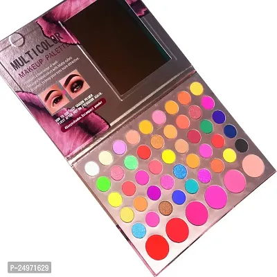 Eyeshadow Palette 45 Colors Makeup Kit Matte and Shimmery Finish Eye Shadow | 6 Color - Highlighters, Contour, Blush Powder | All In One Makeup Pallet-thumb3