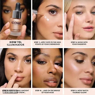 Liquid Highlighter For Face Makeup | Illuminating Liquid Highlighter face highlighter | body Highlighter | Original+Blossom+Glow+Shine | PACK OF 4-thumb3