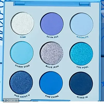 S.F.R Pressed Pigment 9 Multi color Palette 9 g (Blue Berry) Glitter, Shimmery  Matte Finish