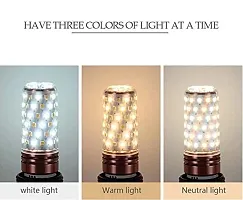 Tricolor LED bulb 6+6 Watt Filament, 420 Lumens | 3 Color Warm-white, Cool-white, and Natural-white light | (Pack of 2)-thumb1