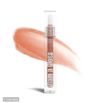 London Girl Glam n Gloss Lip Gloss Plump-Up Lightweight Lip Gloss With High Shine Glossy Finish For Fuller And Plump Lips - 04 (Steppin Out)