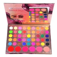 Eyeshadow Palette 45 Colors Makeup Kit Matte and Shimmery Finish Eye Shadow | 6 Color - Highlighters, Contour, Blush Powder | All In One Makeup Pallet-thumb1