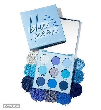 S.F.R Eyeshadow Enjoy The Time 9 Multi Color Eyeshadow Palette (Blueberry) Matte, Shimmer  Glitter Finish-thumb0