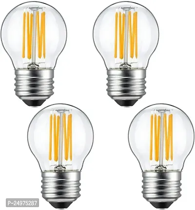 Trust Ware Blub 4-Watts G45 Base 75MM LONG Edison Style Antique LED Filament Light Bulb | Dimmable | For Home, Cafe, Office | Gold Yellow-3000K (Pack of 4)-thumb0