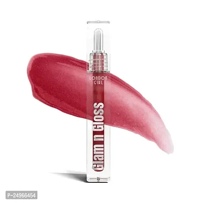 London Girl Glam n Gloss Lip Gloss Plump-Up Lightweight Lip Gloss With High Shine Glossy Finish For Fuller And Plump Lips - 01 (Cherry Pop)