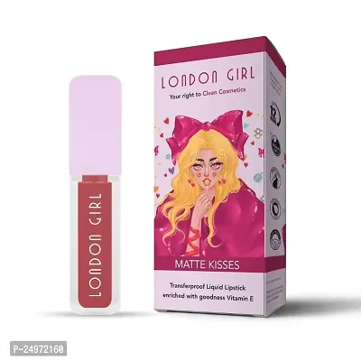 London Girl Liquid Lipstick for Women, Long Lasting Matte Lipstick, Transfer Proof and Waterproof, Lasts Up to 12 Hours (12 Hyde - Pink Nude)