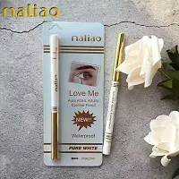 Maliao Love Me Waterproof Pure White Auto Kohl Kajal Pencil Eyeliner - Brighten Your Eyes Instantly with Long-lasting Wear, Waterproof Formula, Smooth Application, and Highly Pigmented.-thumb2