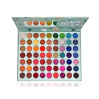 IGOODCO Angel-Rose Pressed Pigment 63 Colors Palette Eyeshadow ( Glitter,Shimmer,Matte) 69.5 g (Blue)-thumb1