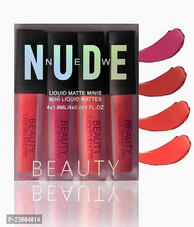 Useful Liquid Lipstick Matte Pack Of 4 Red Edition Waterproof 20 Ml-thumb2