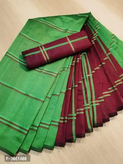 Cotton Silk Saree With Blouse Piece For Women-thumb0