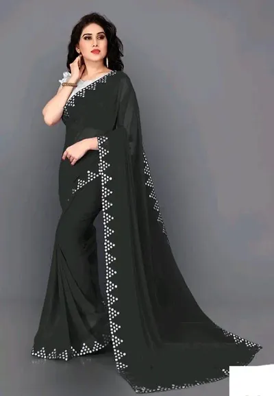 Elegant Georgette Saree With Blouse Piece For Women