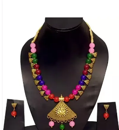 Beautiful Alloy Beads Necklace Set