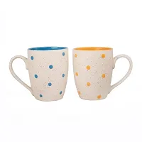 Pottery Town|Ceramic Premium Design Tea & Coffee Cups Ceramic Tea Cup- Set of 2 (White Mugs) 350 ML-thumb2