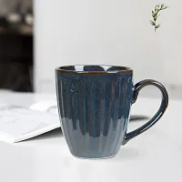 Pottery Town| Tea Mugs Coffee Mugs Microwave Safe Coffee Mugs Ceramic Tea Cups (330 ml Each, Dark Blue) Pack of 2-thumb3