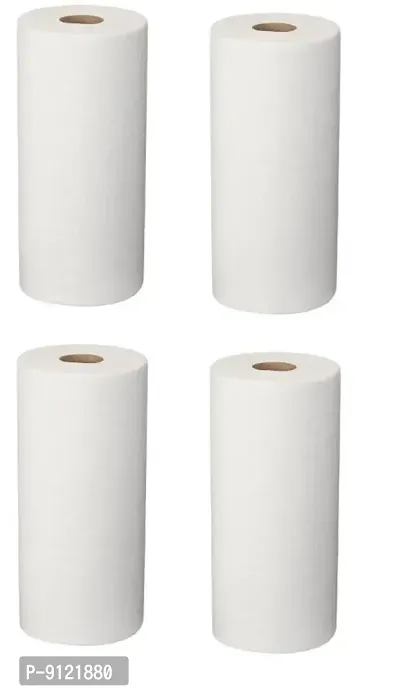 Premium Quality White Toilet Tissue Paper Roll 3 ply Pack of 4 Rolls-thumb0