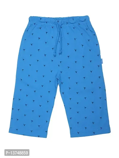 PROTEENS Boys Royal Blue Printed Capris-thumb0