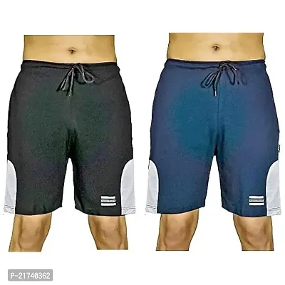 Reliable Multicoloured Cotton Regular Shorts For Men, Pack of 2-thumb0