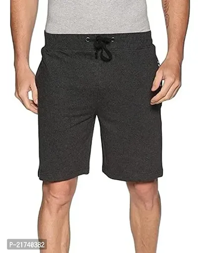 Reliable Grey Cotton Regular Shorts For Men, Pack of 2