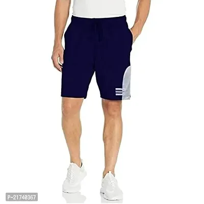 Reliable Navy Blue Cotton Regular Shorts For Men, Pack of 1