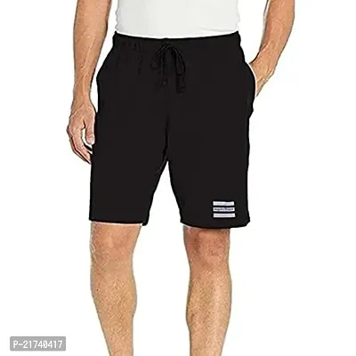 Reliable Black Cotton Regular Shorts For Men, Pack of 1-thumb0