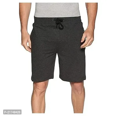 Reliable Grey Cotton Regular Shorts For Men, Pack of 2-thumb0