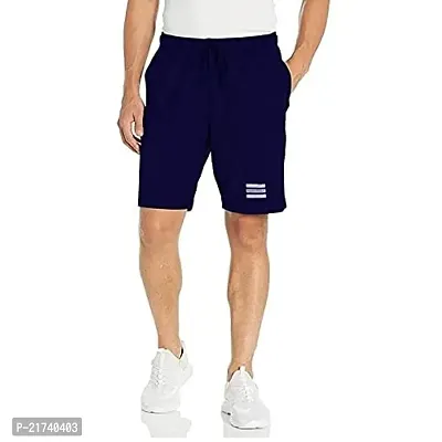 Reliable Navy Blue Cotton Regular Shorts For Men, Pack of 1-thumb0
