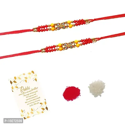 KANHA HANDICRAFT Rakhi Set for Brother Sister,raksha Bhai rakhi Bandhan, rakhi set for Bhaiya Bhabhi Toon Stone Rakhi Dora rakhi Brother Bracelet Rakhi Set For Bhaihellip;-thumb0